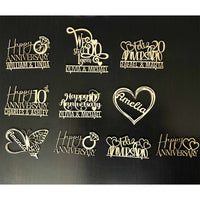 Personalized Anniversary Name Tag with Heart-Shaped Preserved Rose in Glass Dome & “I Love You” Necklace – Personalized or Standard | English & Spanish Options