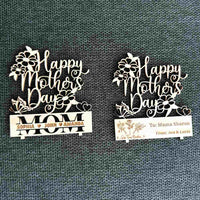 Personalized Mother's Day Gift - Preserved Rose in Glass Dome with Custom Name Tag and Necklace