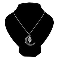 Crescent Sailor Half Moon Glow In The Dark Pendant Necklace.