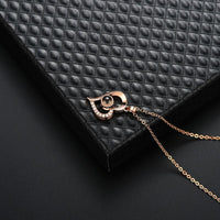 100 Languages I Love You In Heart Shape Necklace.