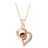 100 Languages I Love You In Heart Shape Necklace.