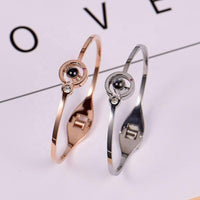 100 Languages I Love You Bangle Bracelet.