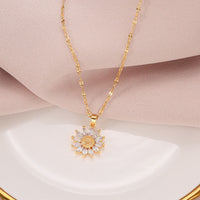 Crystal Sunflower Necklace