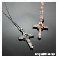 Lord's Prayer Cross Necklace.