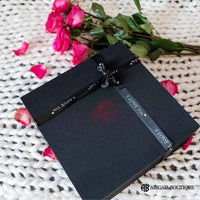 Preserved Roses In A Lux Floating Heart Shaped Box With A Sunflower Necklace