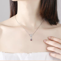 Sterling Silver & Swarovski Honeycomb Necklace With Bee Charm.