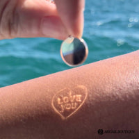 I Love You In Heart Message Imprint Necklace