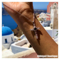 Lord's Prayer Cross Necklace.