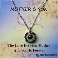 Mother & Son 100 Languages I Love You Necklace.