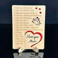 To The World You Are A Mother Necklace With Wooden Bamboo Plaque Set