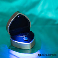 Sterling Silver Necklace With Light Reflect Love Message