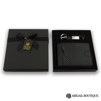 Wallet And Projection Keychain Gift Set For Your Man