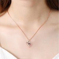 100 Languages I Love You In Heart Shape Necklace.