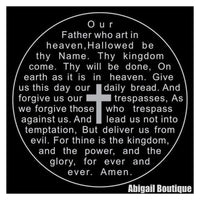Lord's Prayer Cross Necklace.