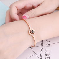 100 Languages I Love You Bangle Bracelet.