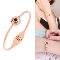 100 Languages I Love You Bangle Bracelet.