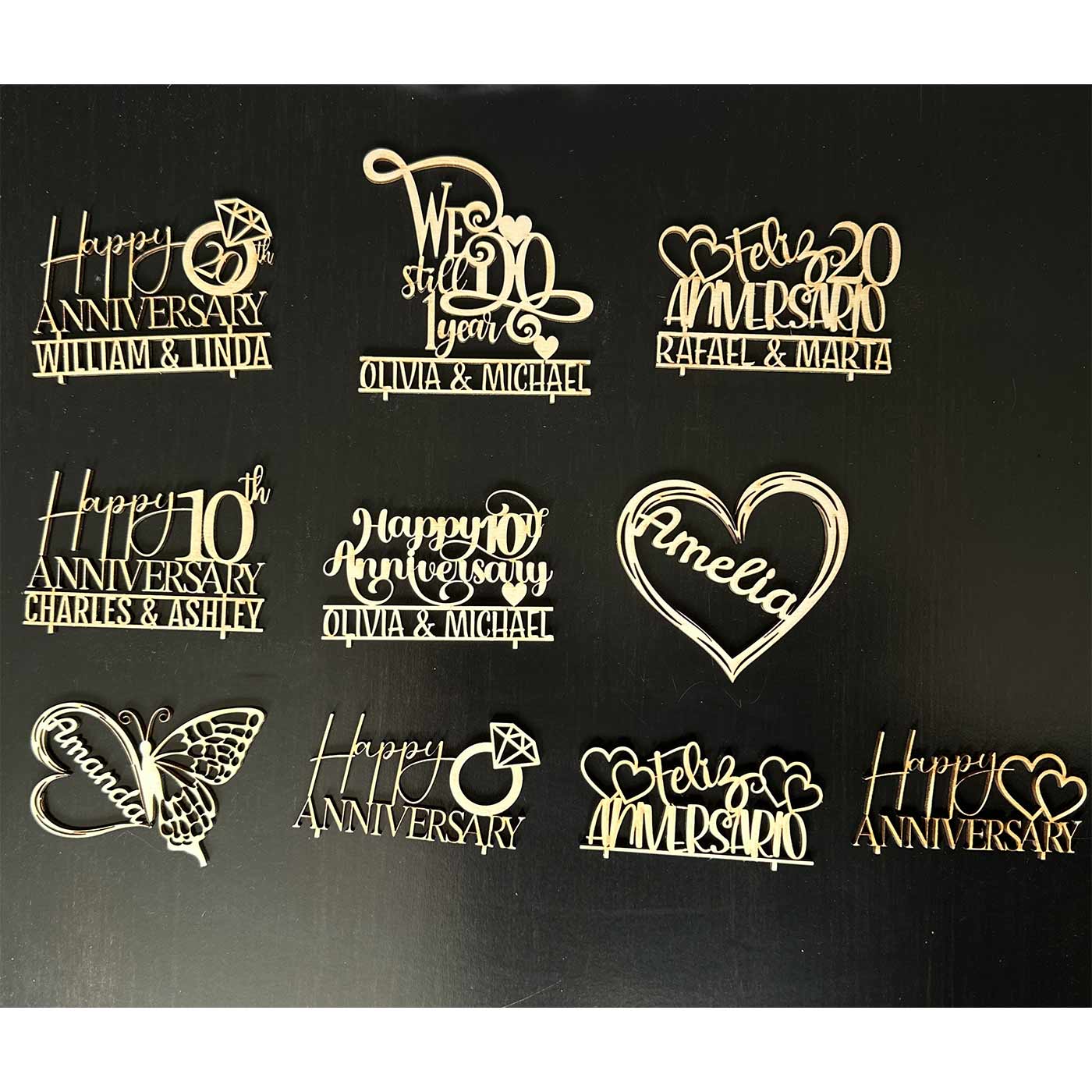 Personalized Anniversary Name Tag with Heart-Shaped Preserved Rose in Glass Dome & “I Love You” Necklace – Personalized or Standard | English & Spanish Options