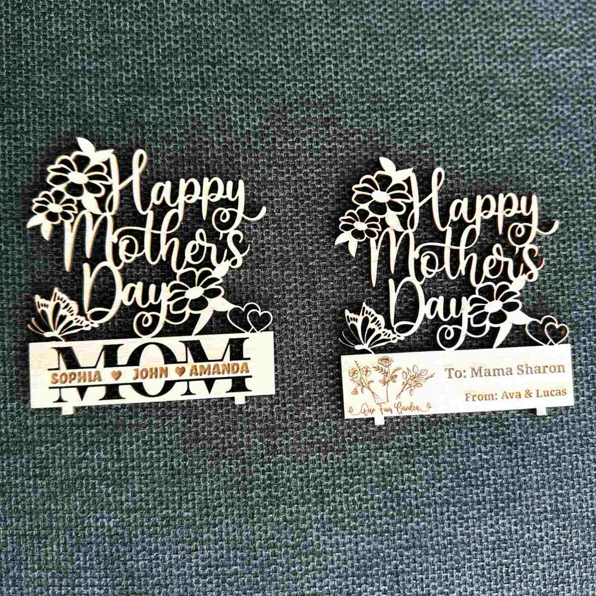 Personalized Mother&#39;s Day Gift - Preserved Rose in Glass Dome with Custom Name Tag and Necklace