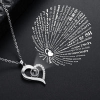 100 Languages I Love You In Heart Shape Necklace.