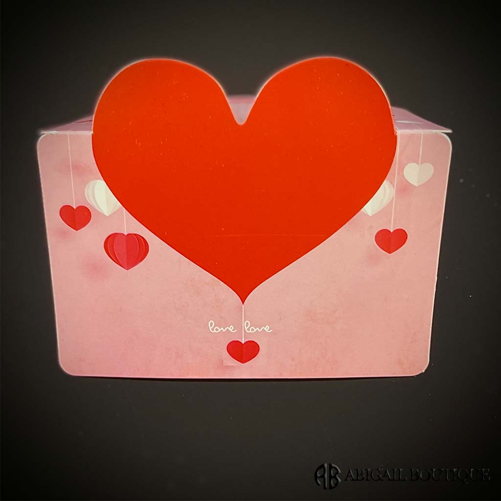 16 Mini Roses Jewelry Box with Heart Love Necklace Set