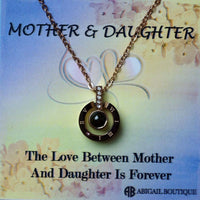 Mother & Daughter 100 Languages I Love You Necklace.