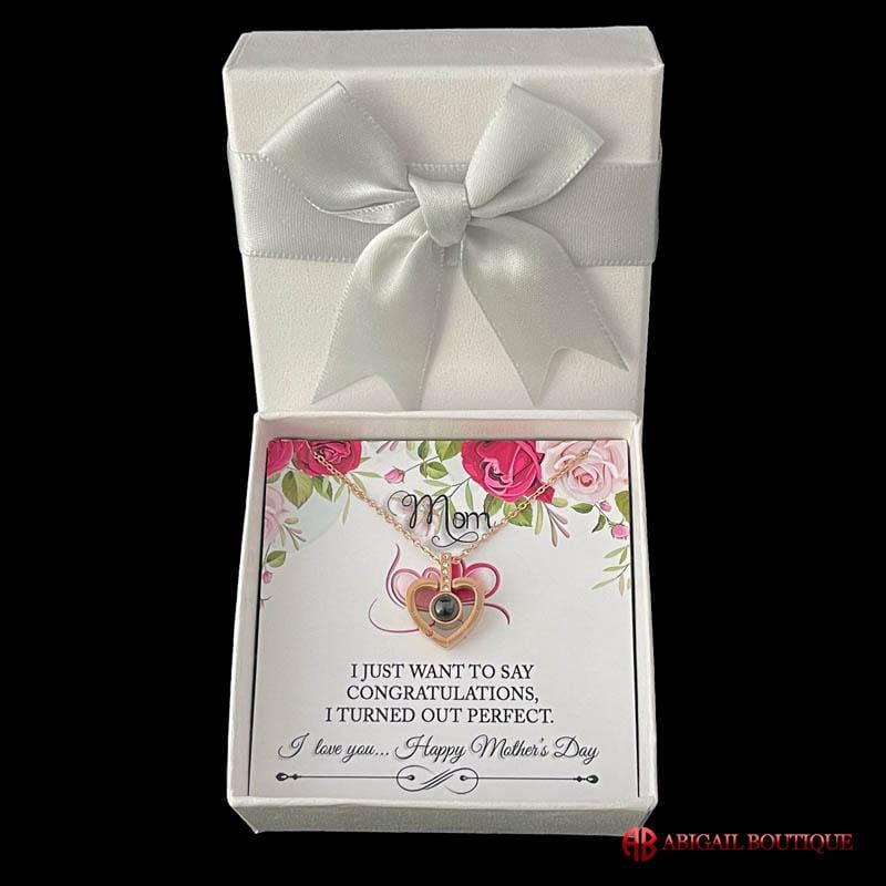 Mother&#39;s Day Message Card Insert &amp; Love Necklace