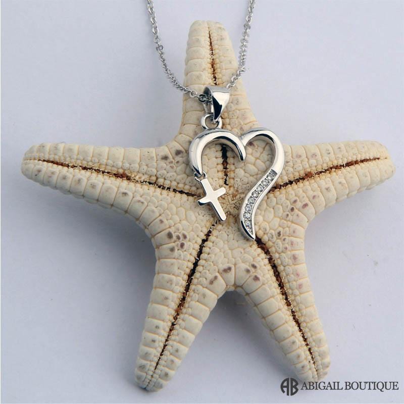 Heart with Cross Necklace