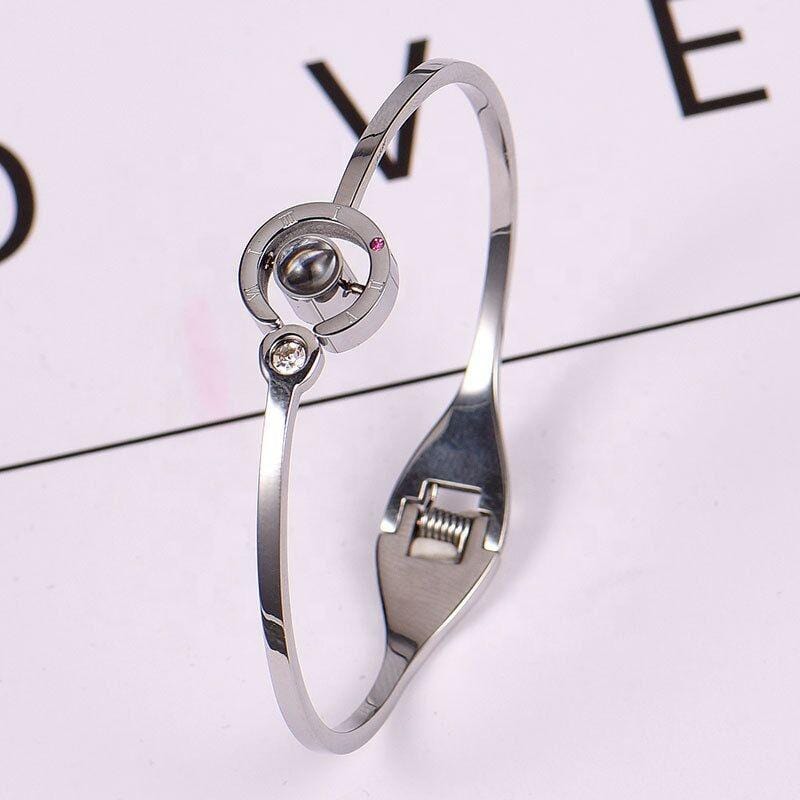 100 Languages I Love You Bangle Bracelet.