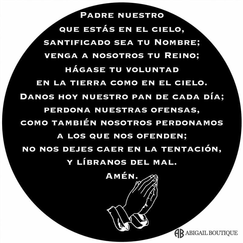 Polished Stainless Steel Lord&#39;s Prayer Cross Necklace For Man.