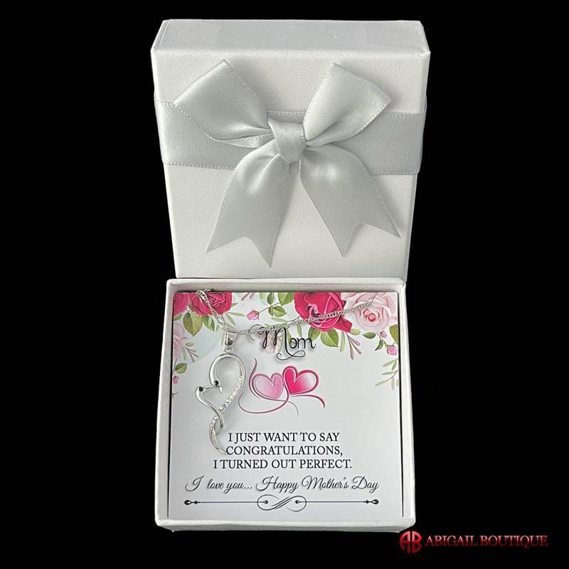 Mother&#39;s Day Message Card Insert &amp; Love Necklace