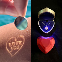 I Love You In Heart Message Imprint Necklace