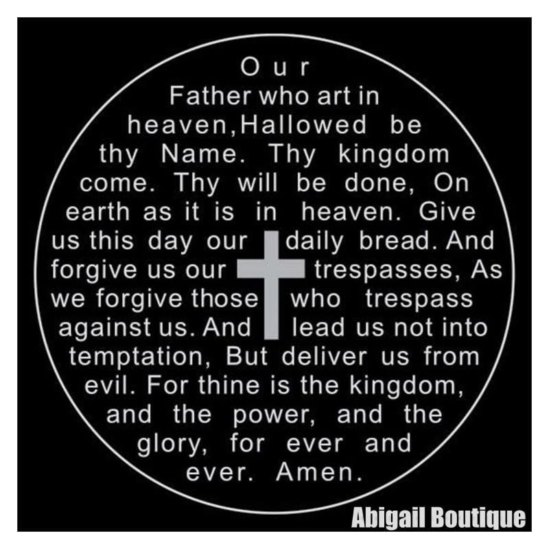 Lord&#39;s Prayer Cross Necklace.