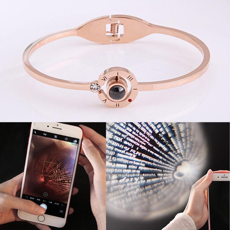 100 Languages I Love You Bangle Bracelet.