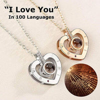 100 Languages I Love You Heart Necklace.