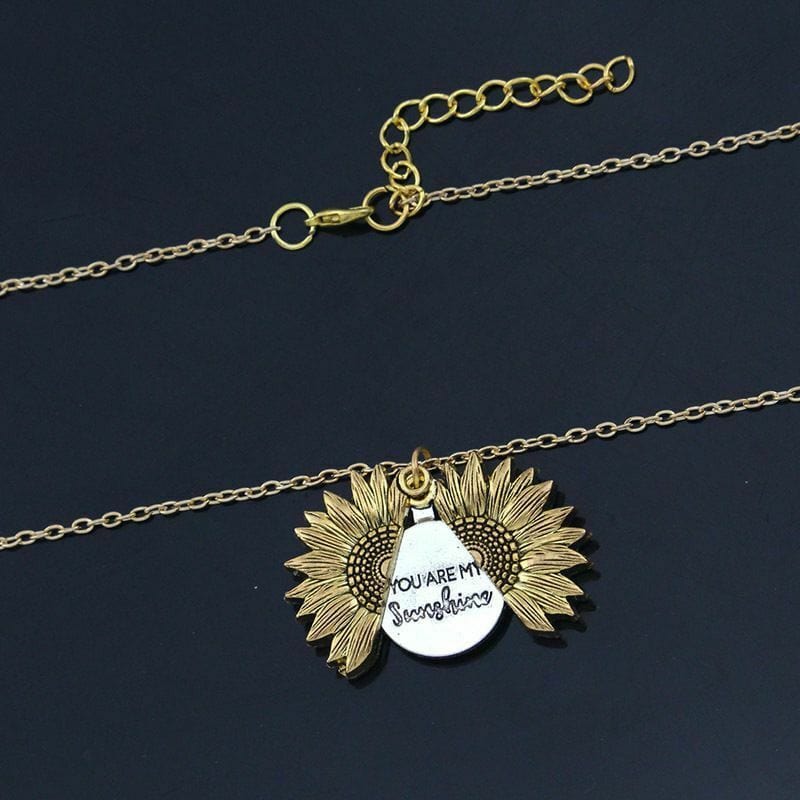 You are my Sunshine Sunflower Necklace